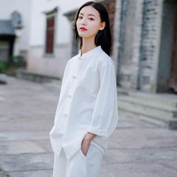 Chemisier Chinois Coton et Lin