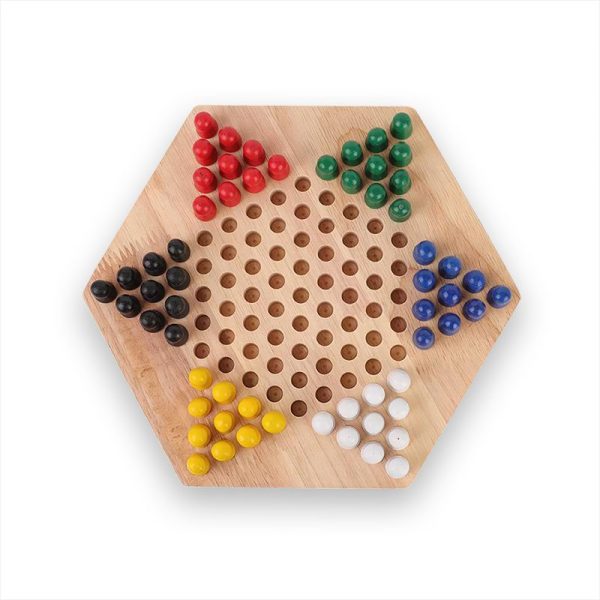 Dame chinoise hexagonale bois