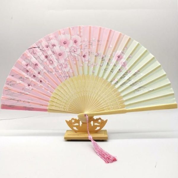 Éventail Chinois Magnolia Fleuri