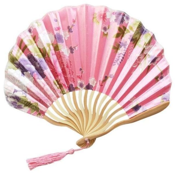Éventail Chinois Ondulé Rose