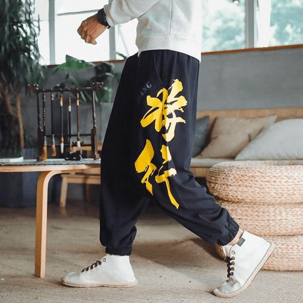 pantalon asiatique à motif