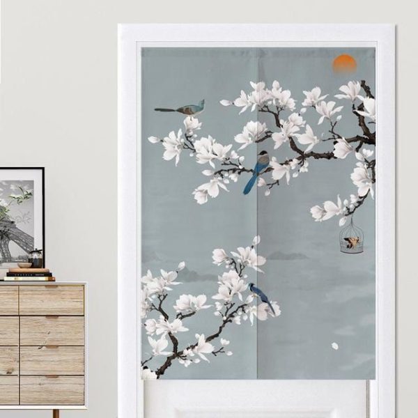 Rideaux Chinois Fleurs Blanches