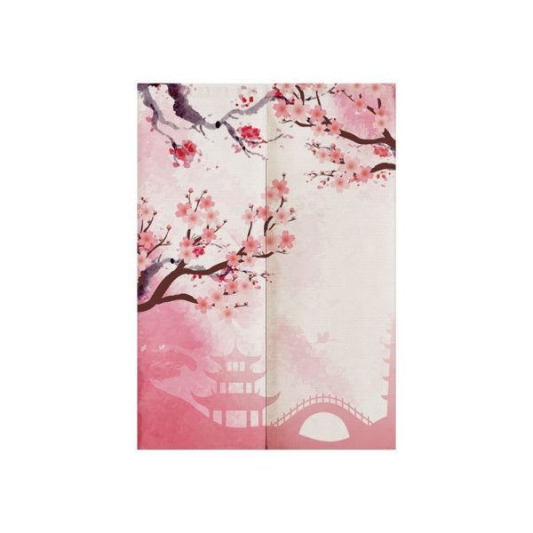 Rideaux Chinois Fleurs Roses