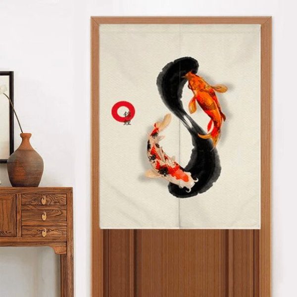 Rideaux Chinois Poissons Yin Yang