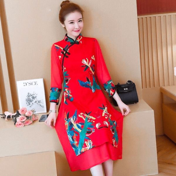 Robe Chinoise en Coton