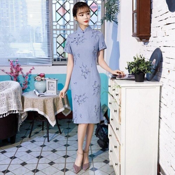 Robe Chinoise Mauve