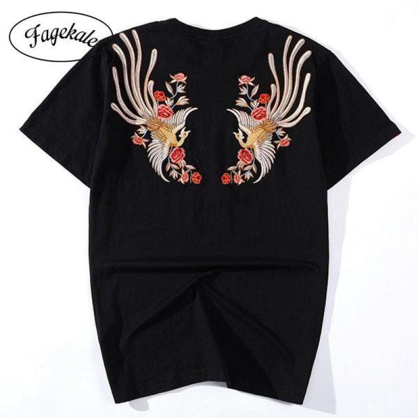 T-shirt Chinois avec impression colorée