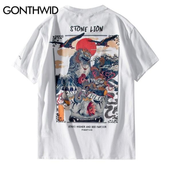 T-shirt Chinois Lion Gardien Impérial