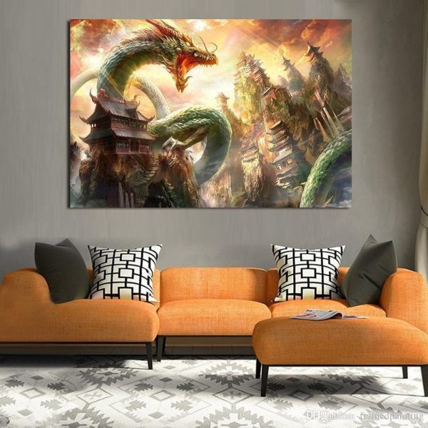 Tableau Chinois Dragon