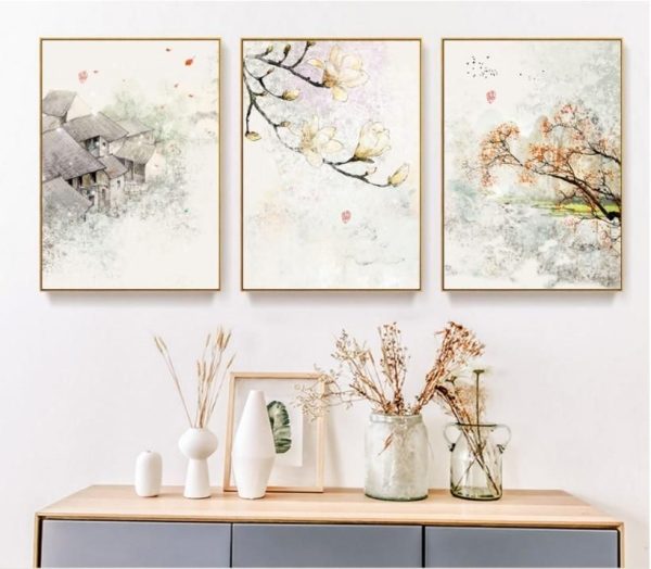 Tableau Chinois Fleurs d'Hiver