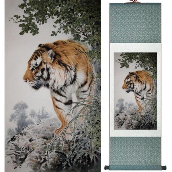 Tableau Chinois Sagesse du Tigre