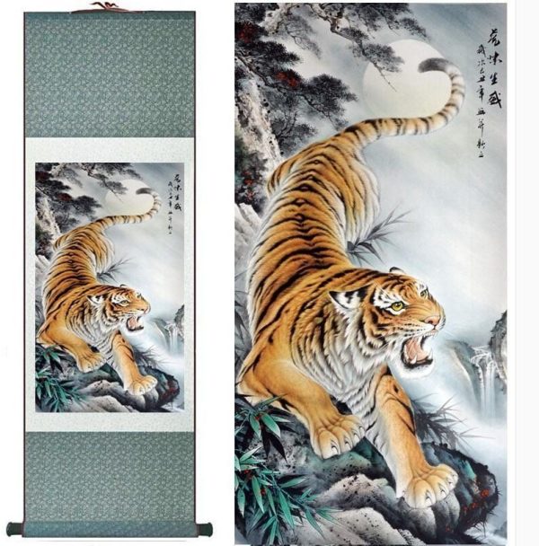 Tableau Chinois Tigre Féroce