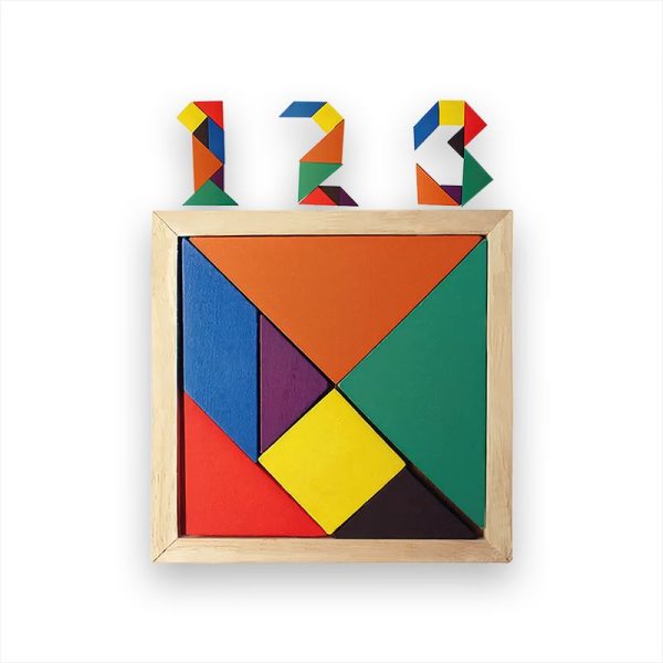Tangram carré coloré