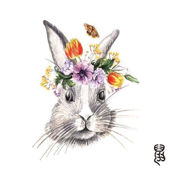 Tatouage Chinois du Signe Astrologique Lapin