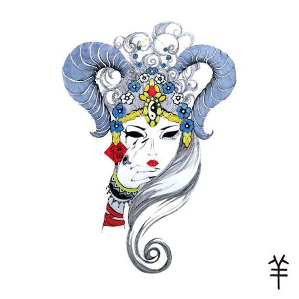 Tatouage Chinois Signe Astrologique Chèvre