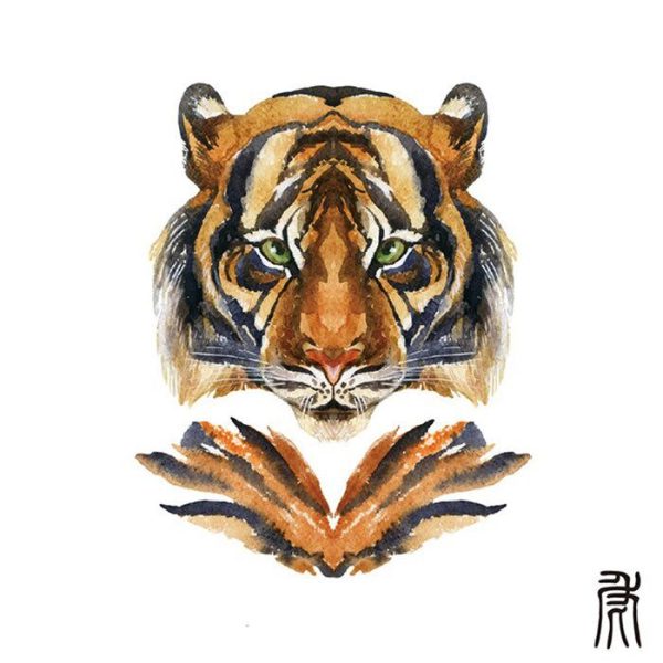Tatouage Chinois Signe Astrologique Tigre