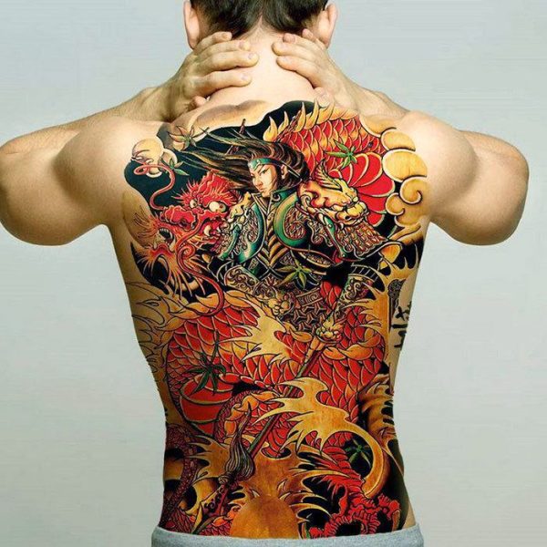 Tatouage de Dragon Rouge Chinois