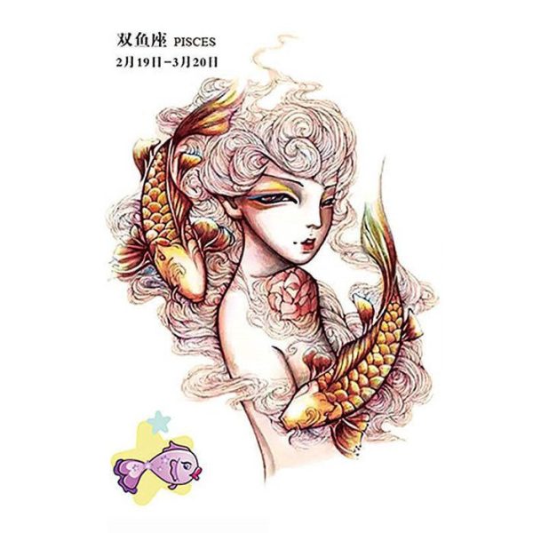 Tatouage signe astrologique Chinois Poisson