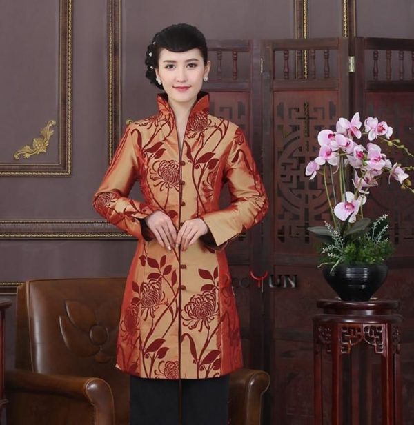 Veste Chinoise Femme Chrysanthème