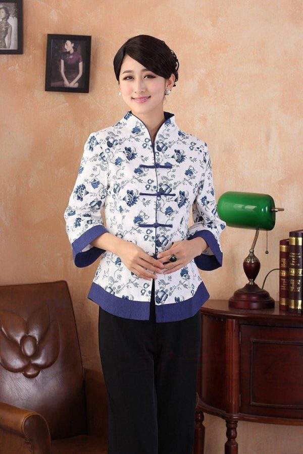 Veste Chinoise Femme Lin