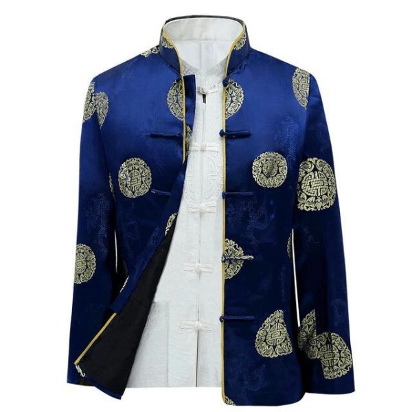 Veste Chinoise Homme Bleue Marine