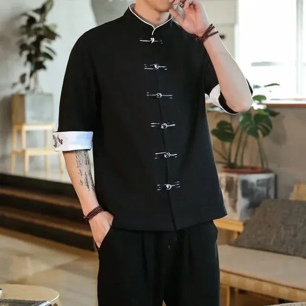 Veste Chinoise Homme Droite