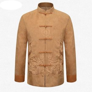 Veste Chinoise Homme Ocre