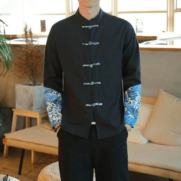 Veste Chinoise Homme Vague